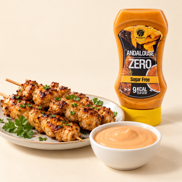 Andalouse saus met kipspiesjes
