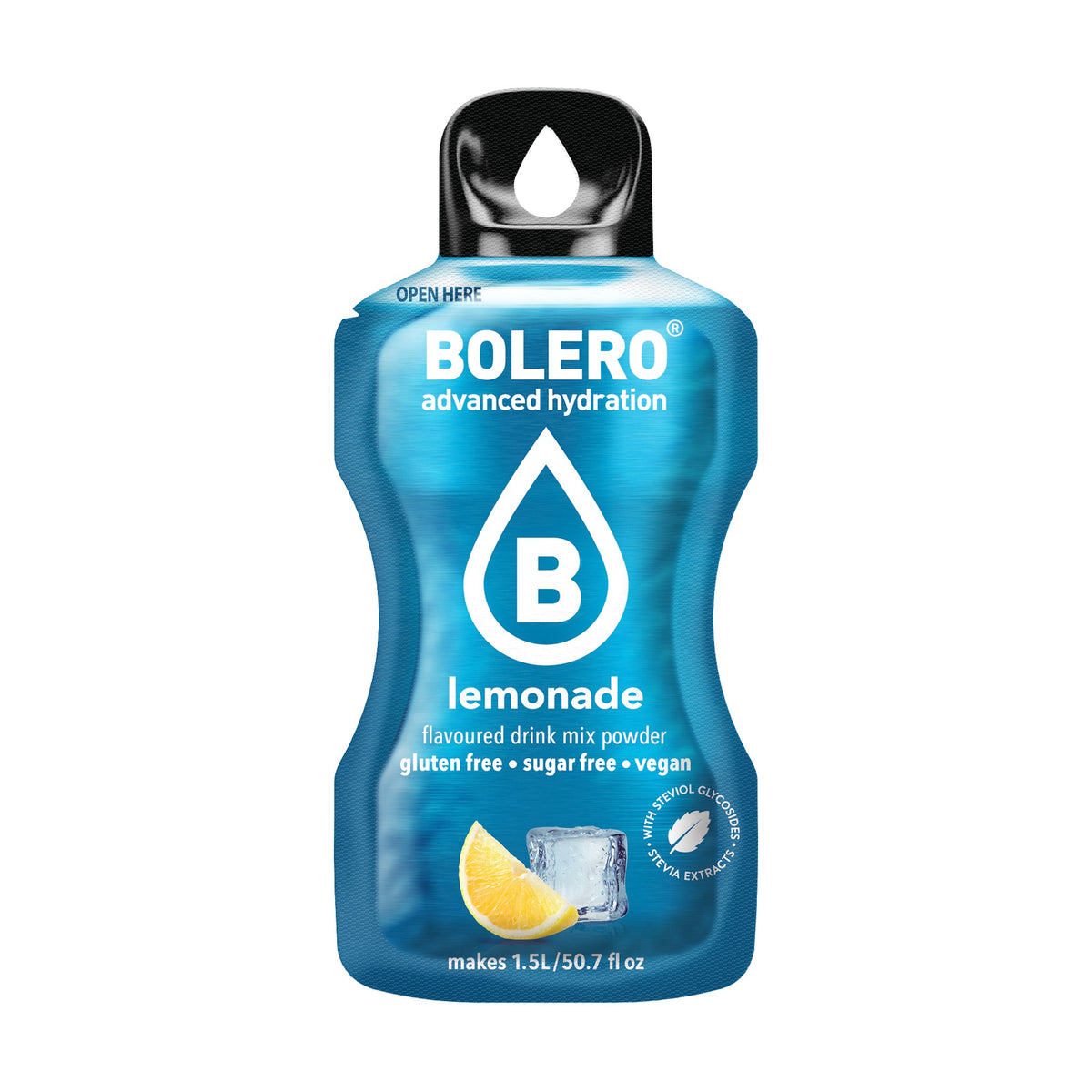 Bolero Limonade, zakje suikervrije limonadepoeder van 9 gram voor 1,5 liter
