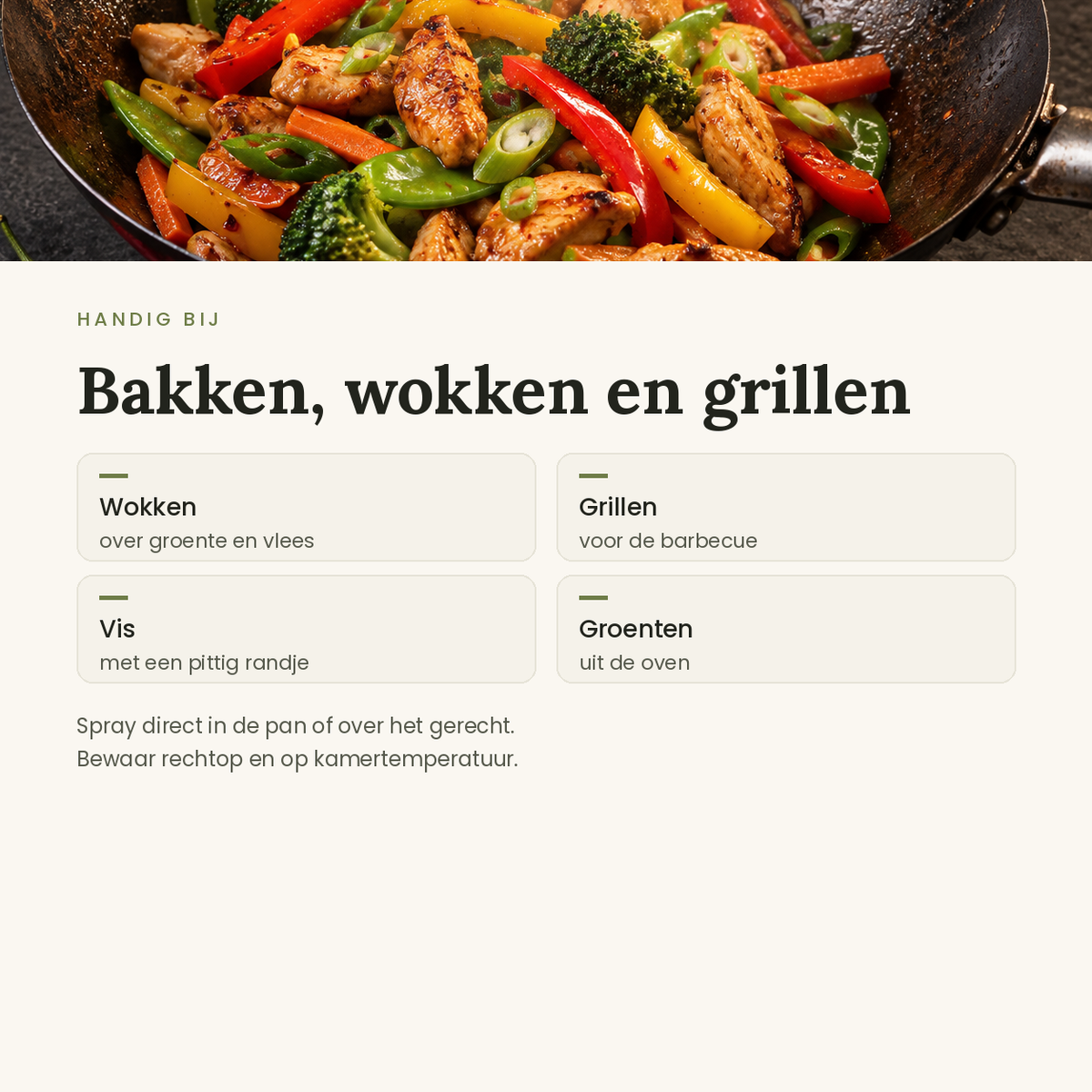 Cooking spray chili toepassingen