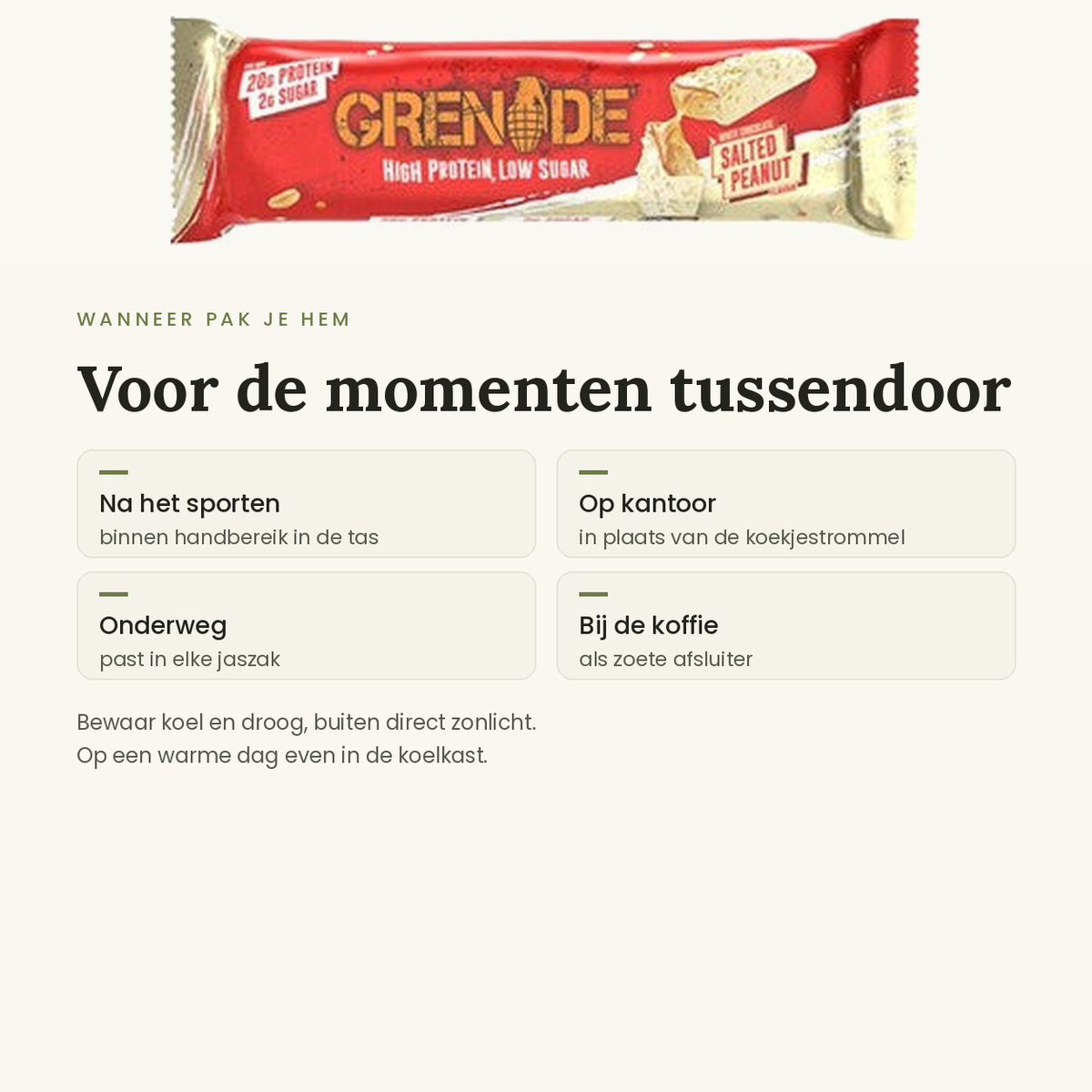 Grenade Wit Salted Peanut wanneer