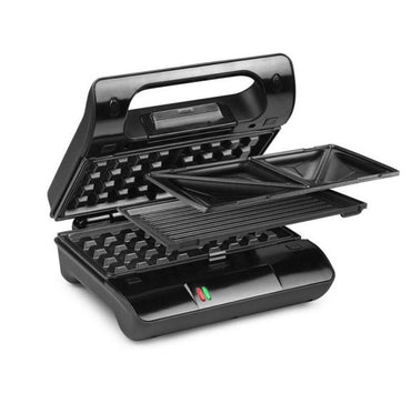 Multifunctionele 4-in-1 grill met verwisselbare platen in RVS