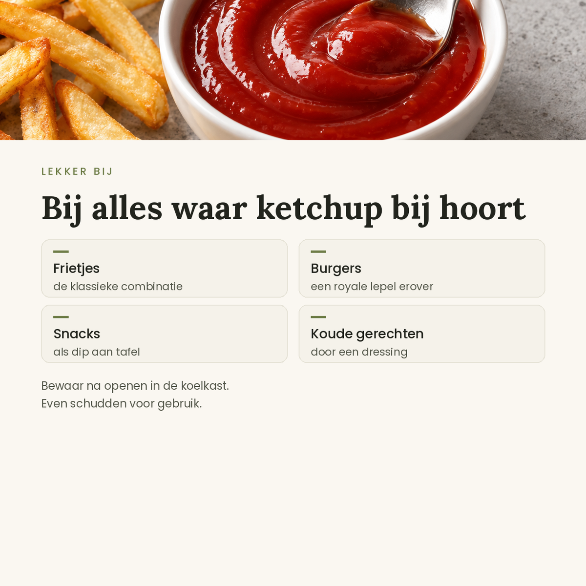 Ketchup Rabeko toepassingen