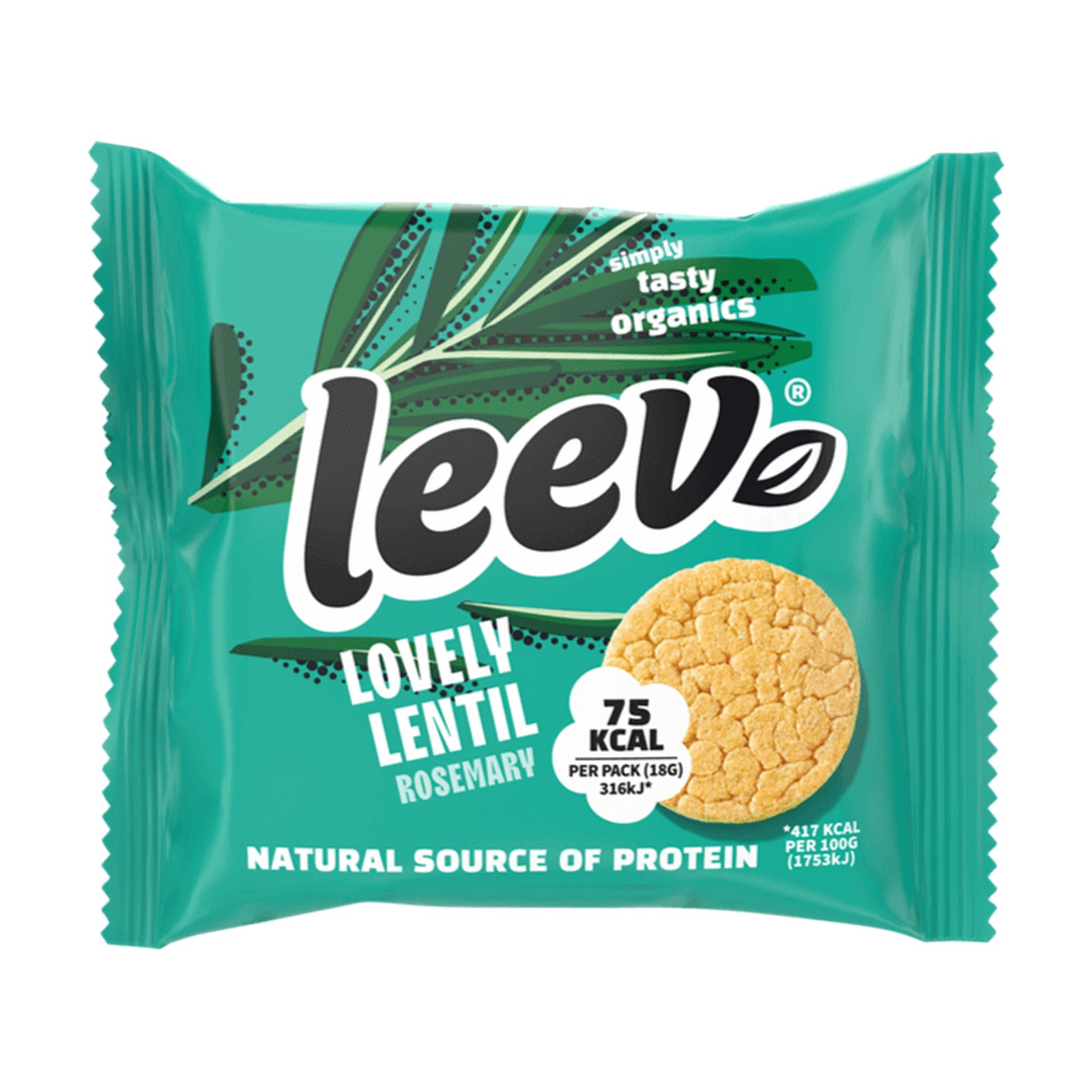 To go zakje Leev Linzenwafels Rozemarijn van 18 gram met twee wafels