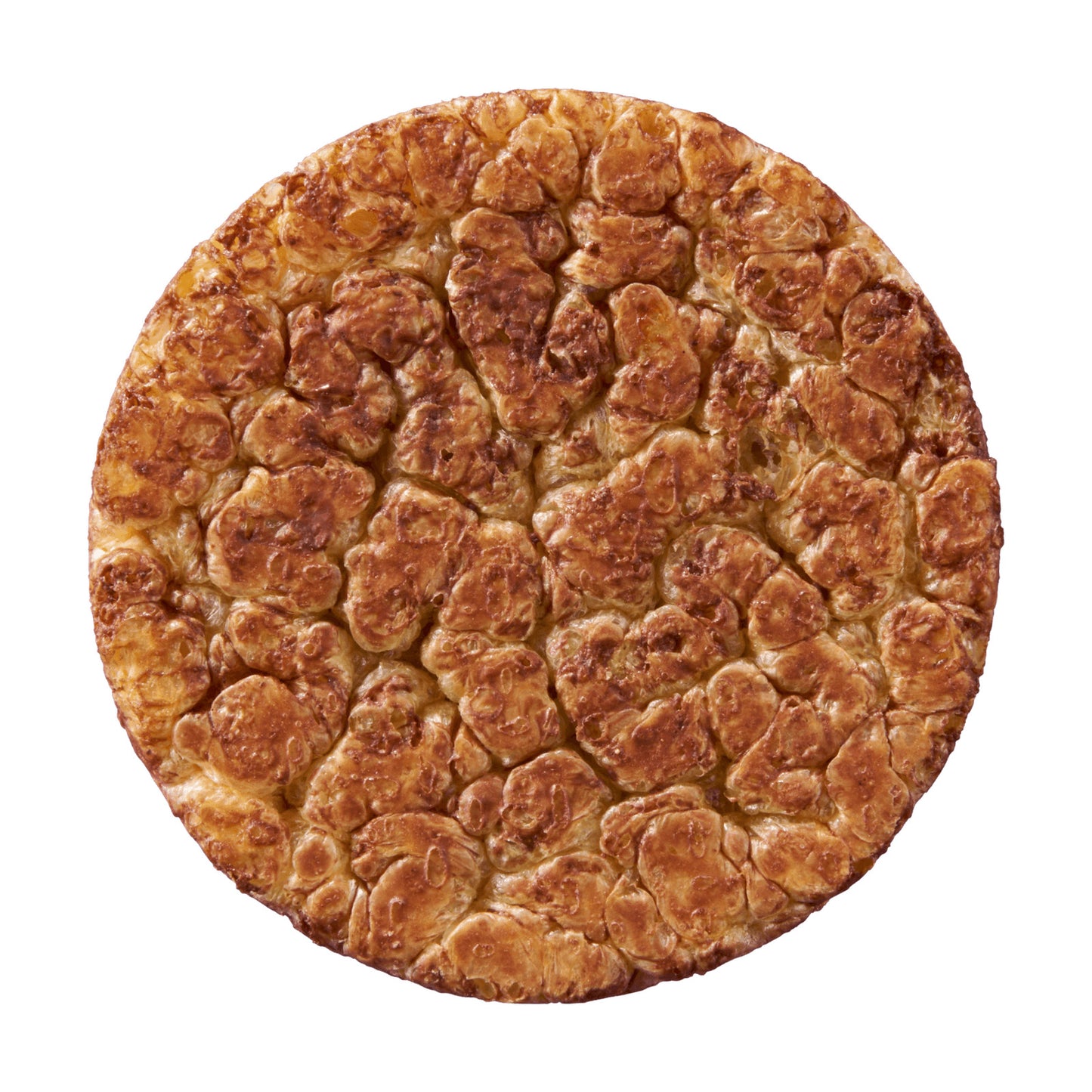 Losse linzenwafel met cacao van Leev van bovenaf gefotografeerd