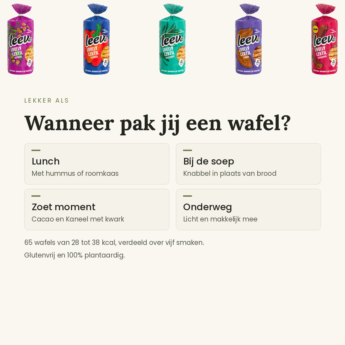 Leev linzenwafels proefpakket: wanneer pak je een wafel