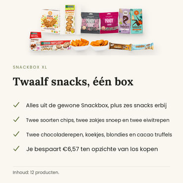 Snackbox XL: twaalf snacks in een box, wat er in zit