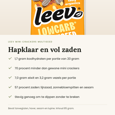 Leev mini crackers multiseed voordelen