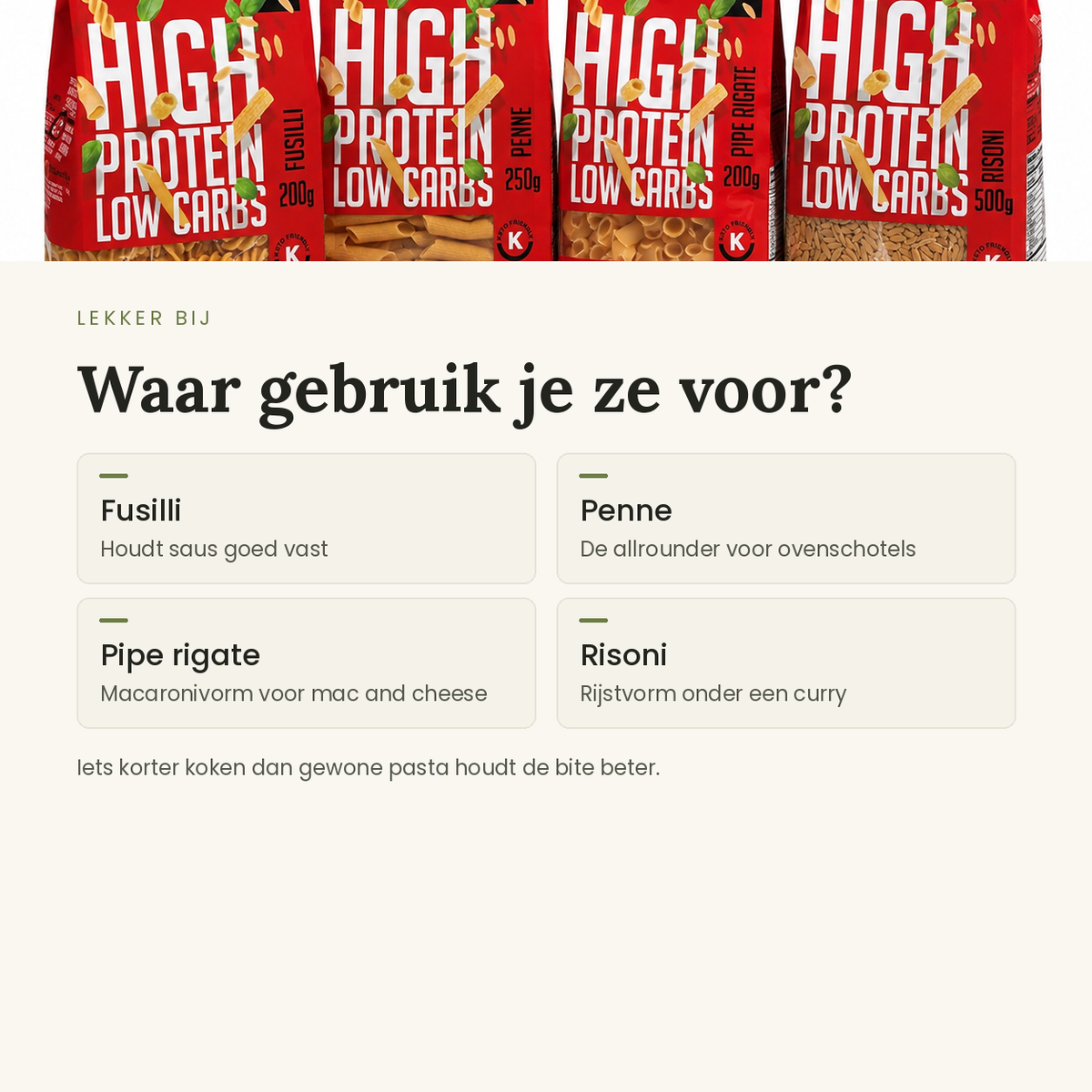 Protopasta proefpakket, waar gebruik je de vier vormen voor