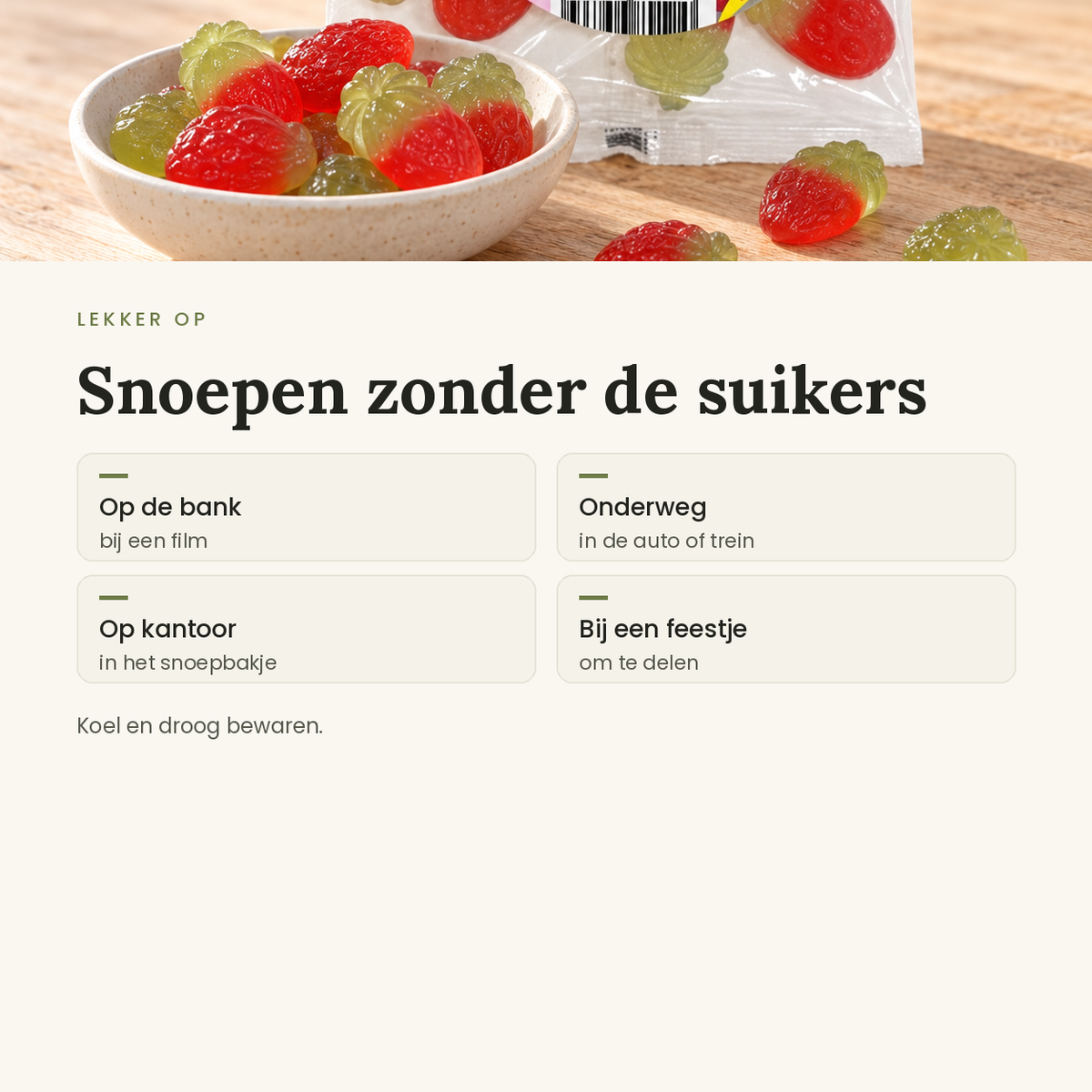 Aardbeien snoepjes toepassingen