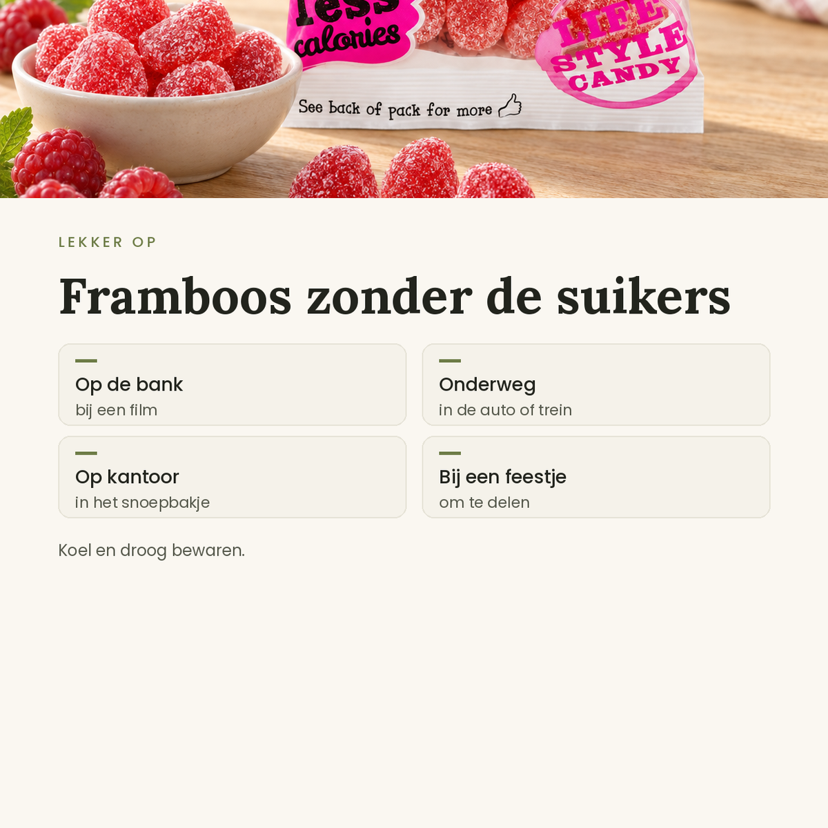 Gum drops framboos toepassingen