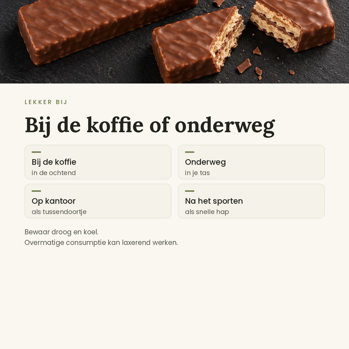 Chocolade wafel toepassingen
