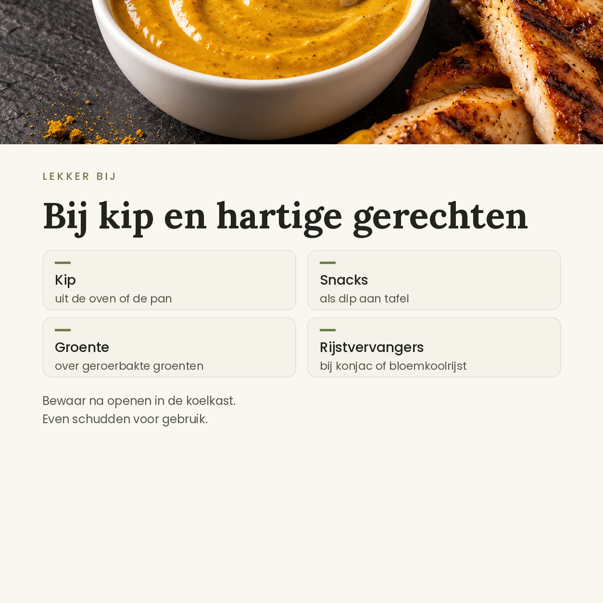 Curry saus Rabeko toepassingen
