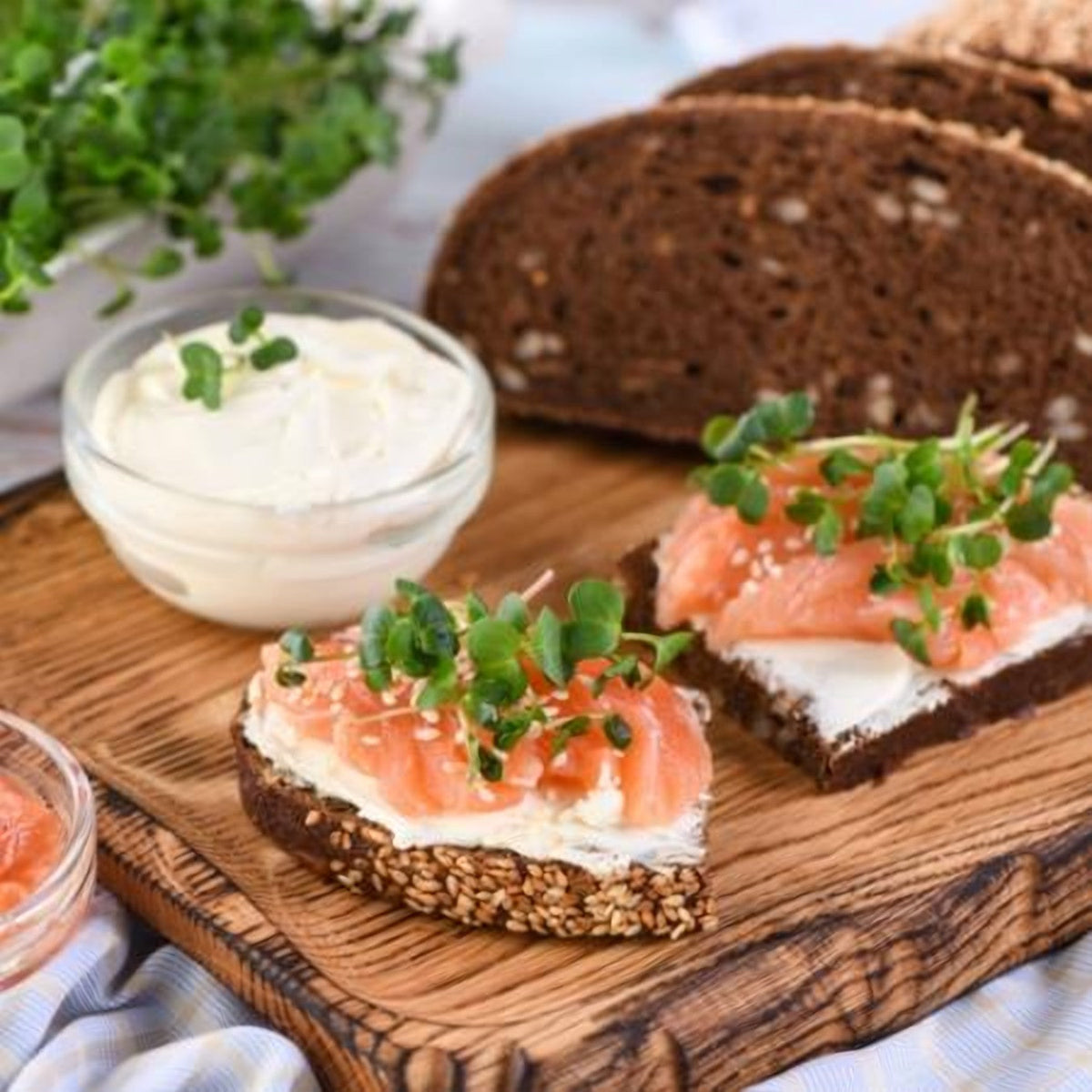Keto sandwich met zalm en roomkaas