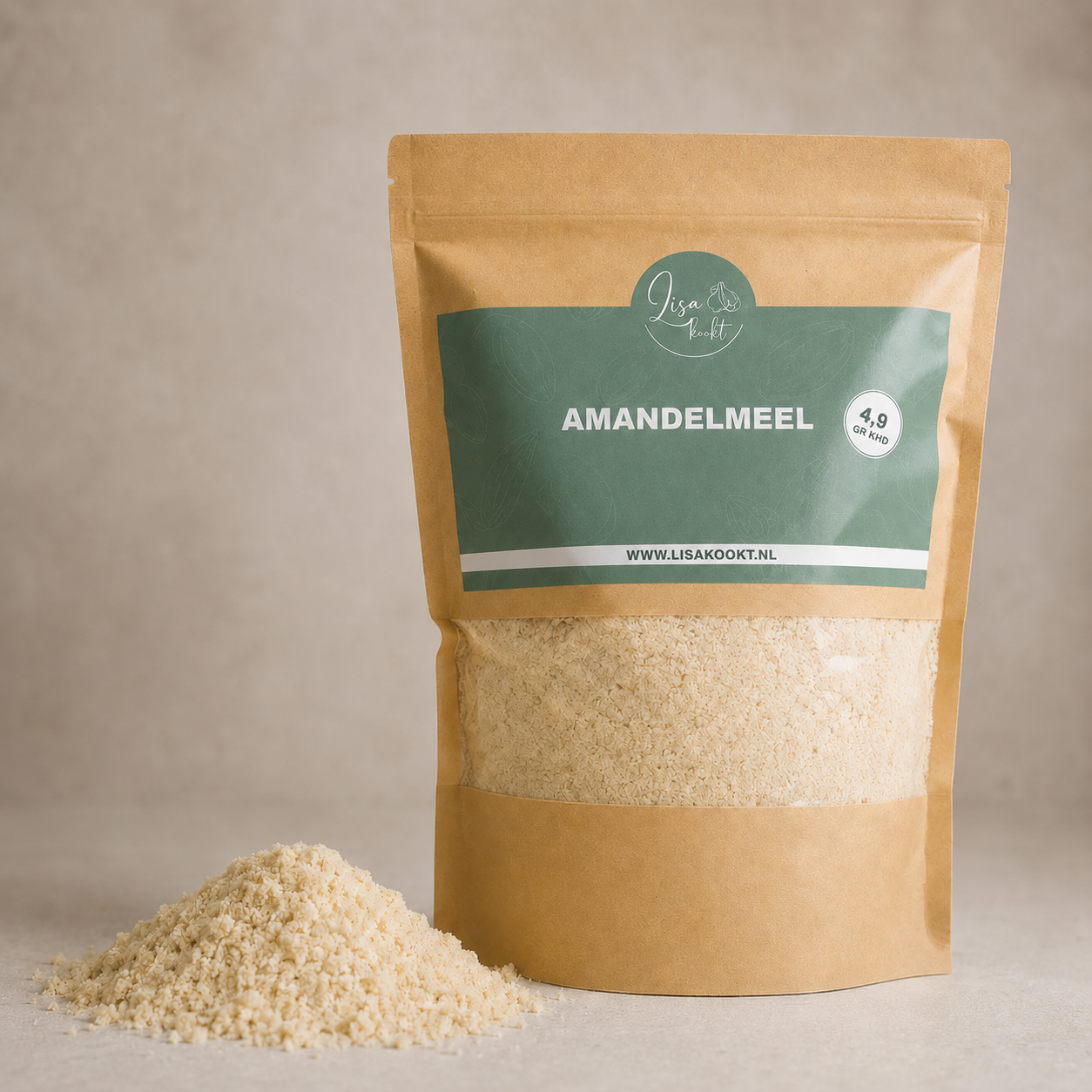 Lisa's amandelmeel, 100% gemalen amandelen en glutenvrij