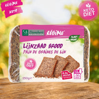 Damhert lijnzaadbrood, koolhydraatarm bruin brood