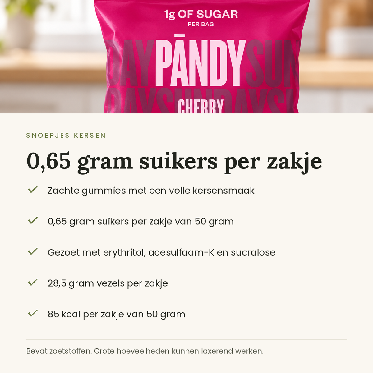 Snoepjes Kersen kenmerken