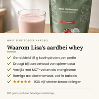 Waarom Lisa's aardbei whey: voordelen op een rij