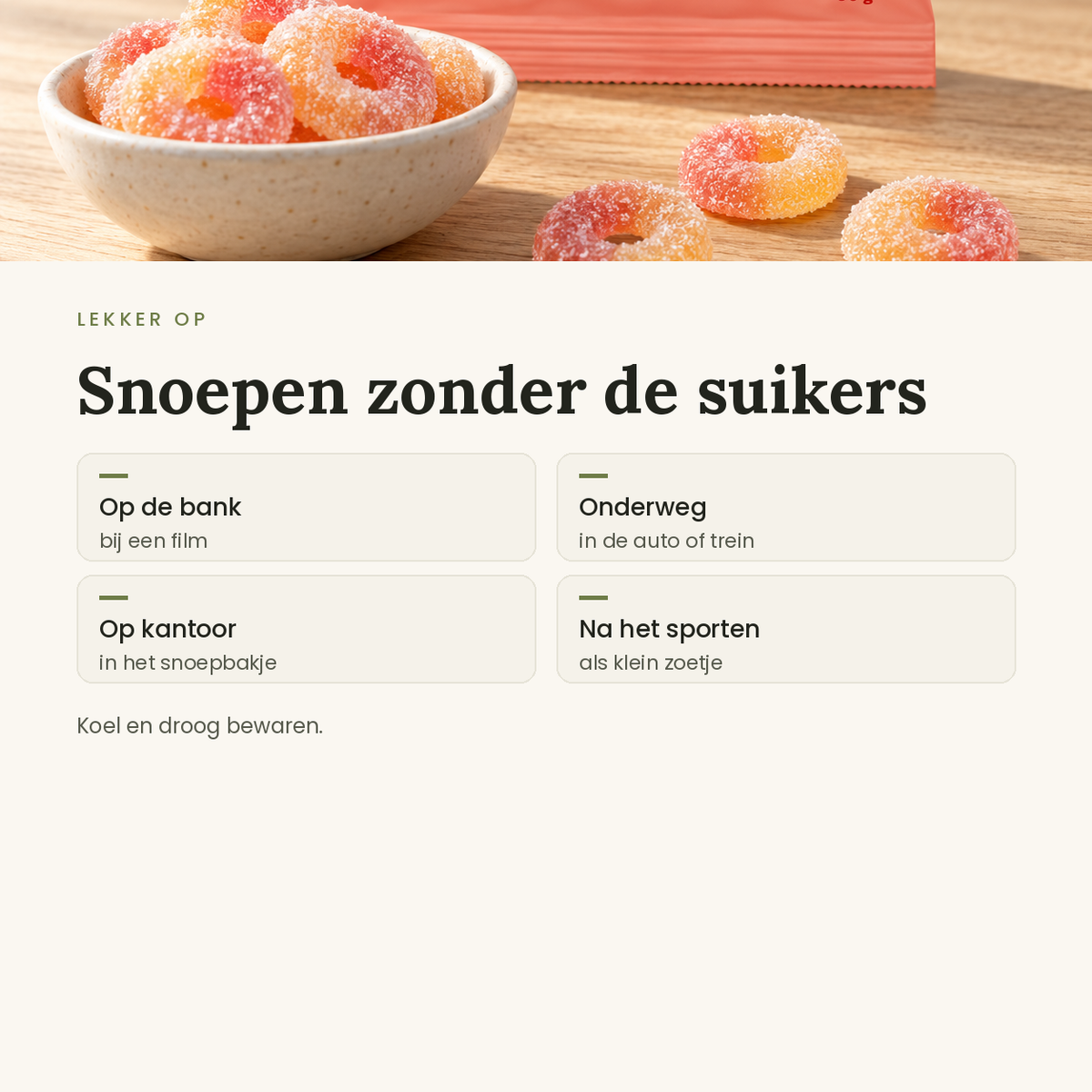 Snoepjes Perzikjes toepassingen