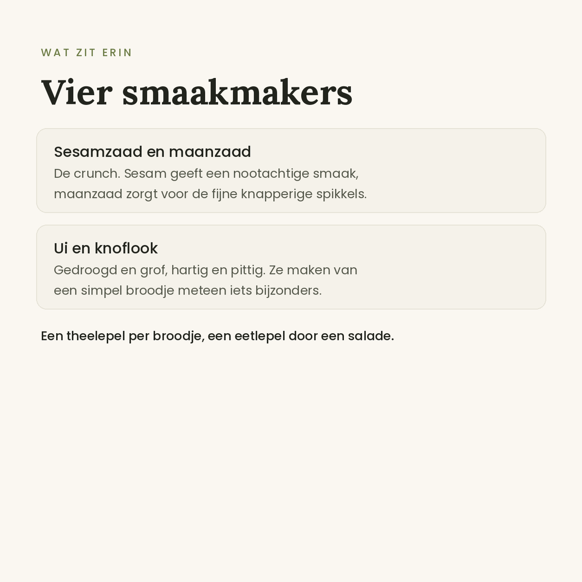 Bagel kruiden wat zit erin