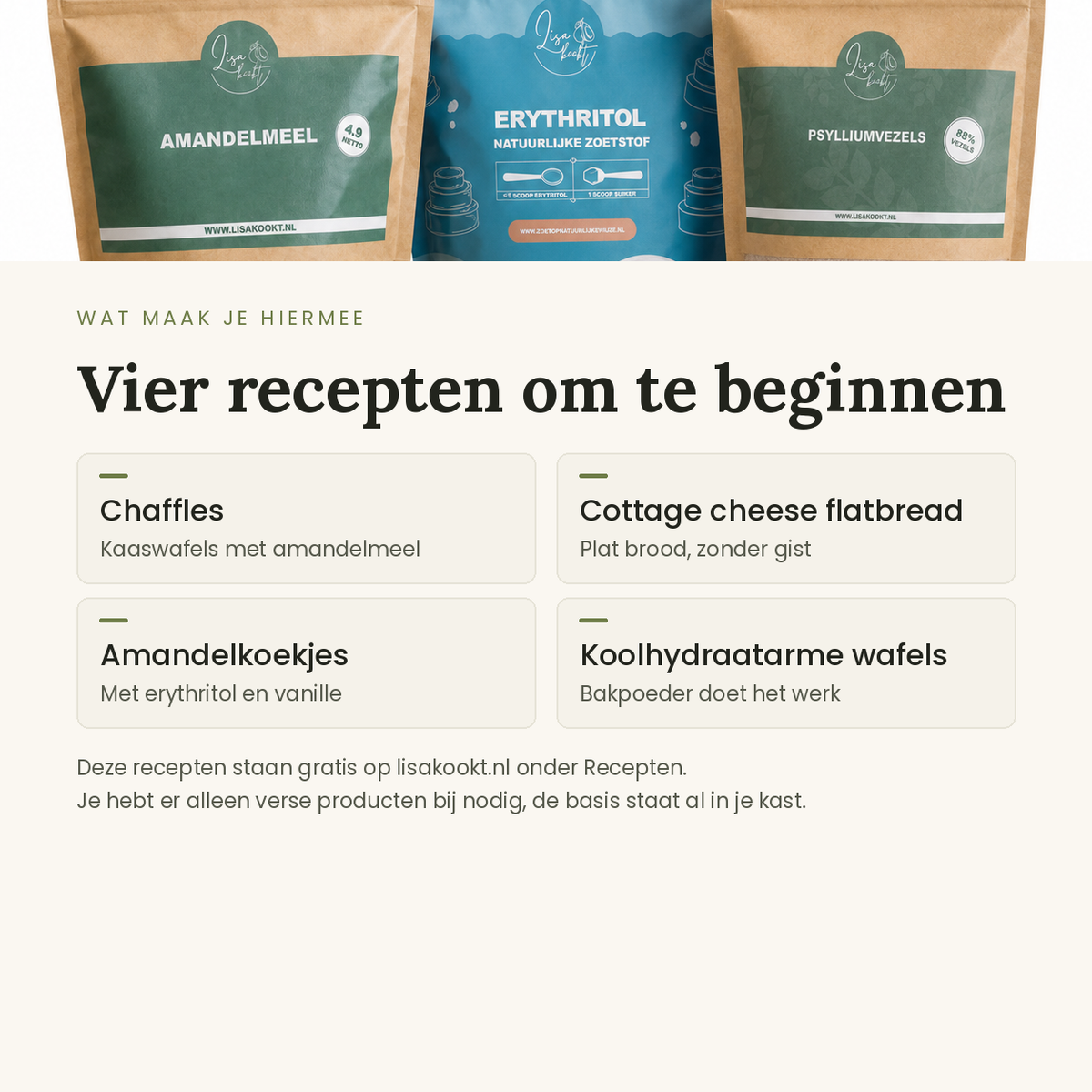 Vier recepten die je met het bakpakket maakt