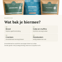 Wat je met het bakpakket bakt: brood, cake, crackers en pizzabodem