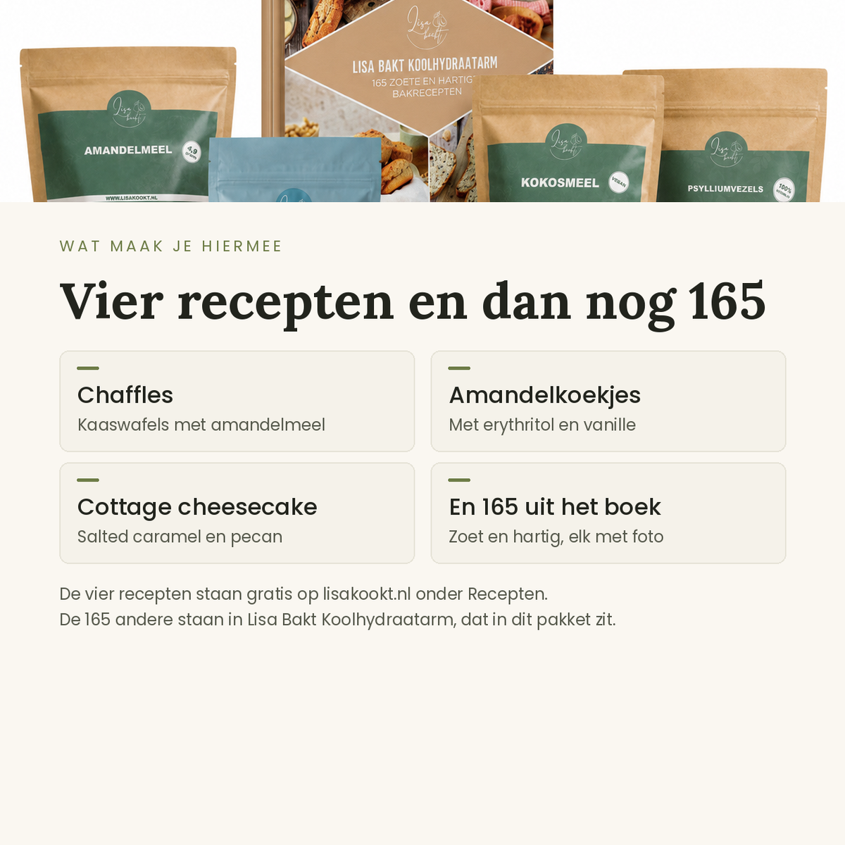 Vier gratis recepten plus 165 uit het boek