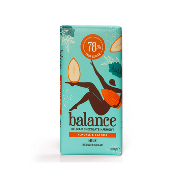 Balance chocoladereep amandel zeezout zonder toegevoegde suikers