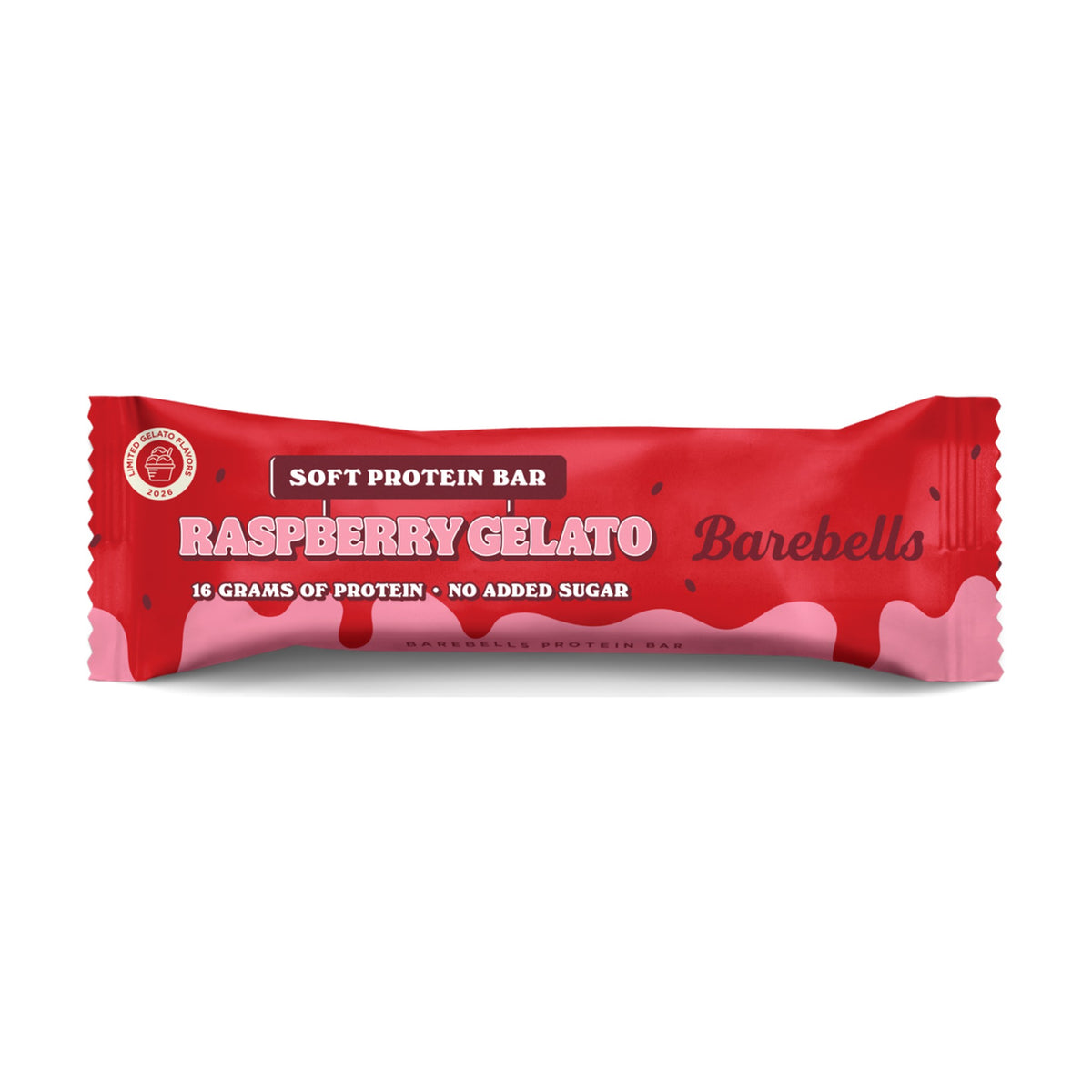 Barebells eiwitreep Raspberry Gelato, 55 gram, 16 gram eiwit per reep
