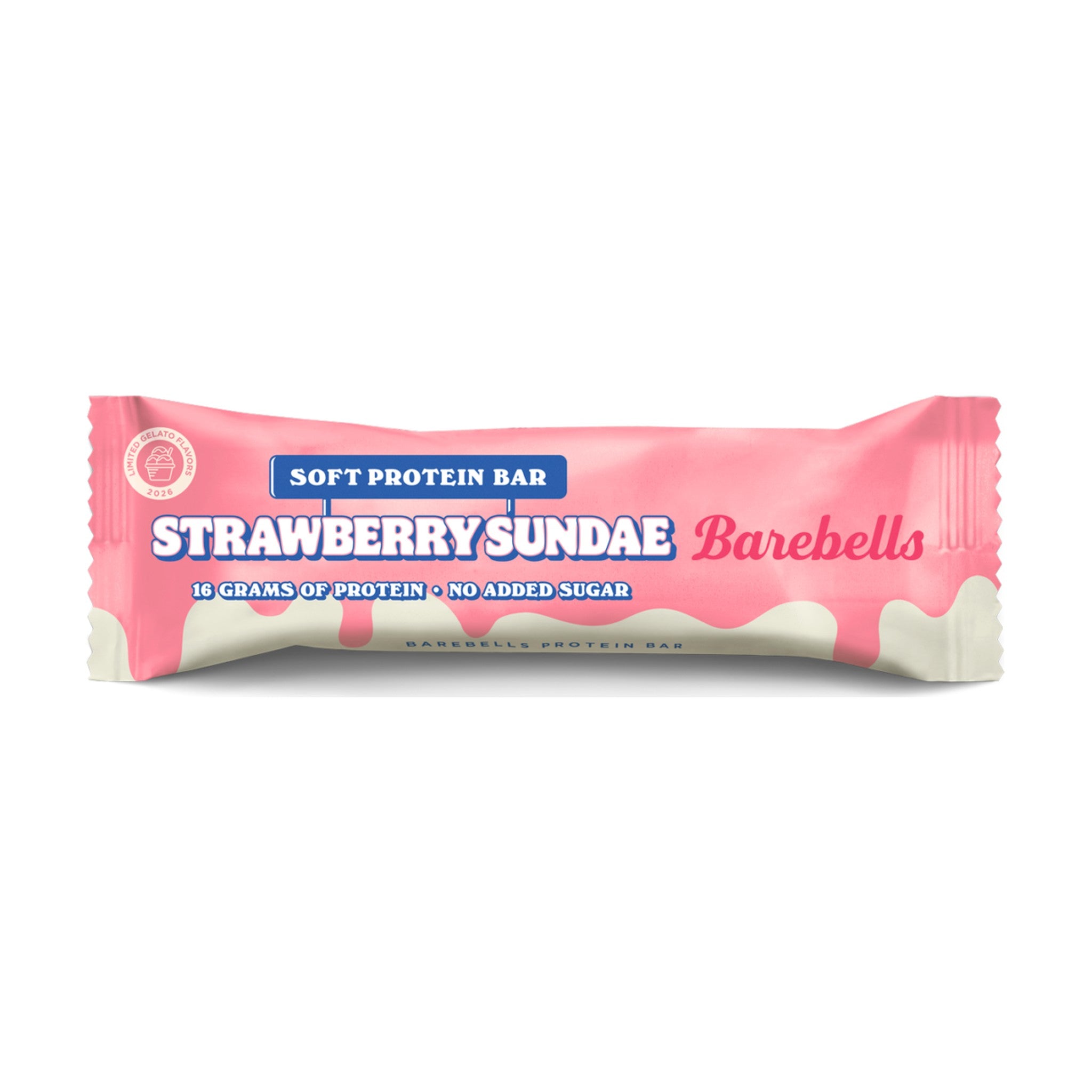 Barebells eiwitreep Strawberry Sundae, 55 gram, 16 gram eiwit per reep