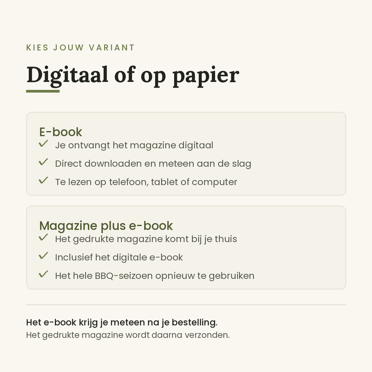 Zomer en BBQ magazine als e-book of als magazine plus e-book
