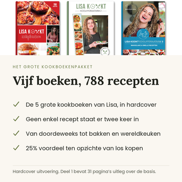 Het grote kookboekenpakket, vijf hardcover kookboeken met samen 788 recepten