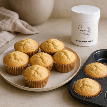 Koolhydraatarme vanillemuffins met bakpoeder extra