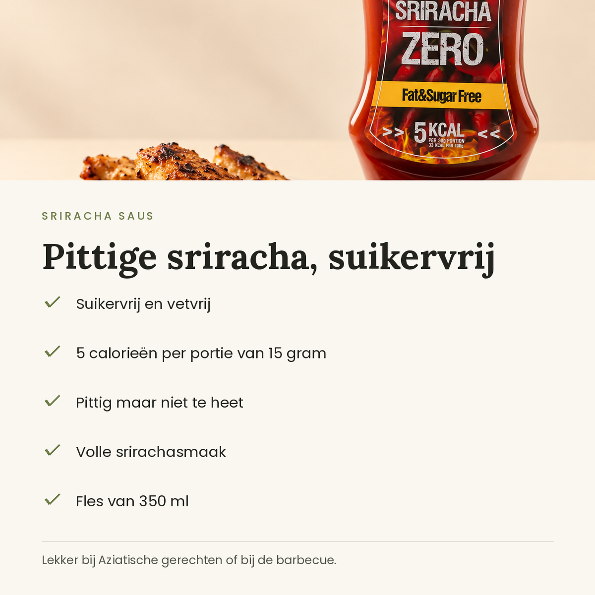 Sriracha saus kenmerken