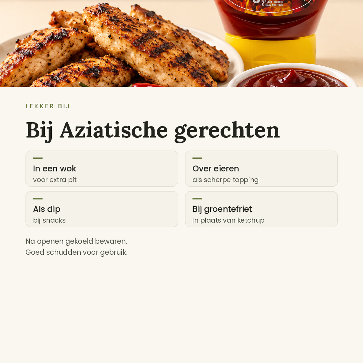 Sriracha saus toepassingen