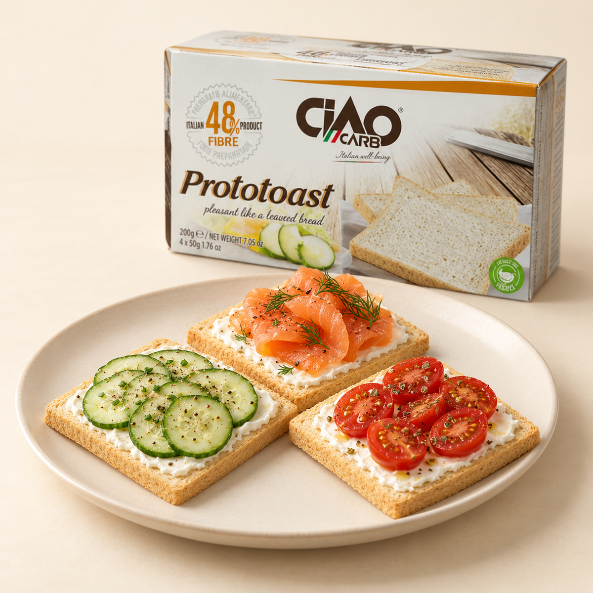 Prototoast belegd