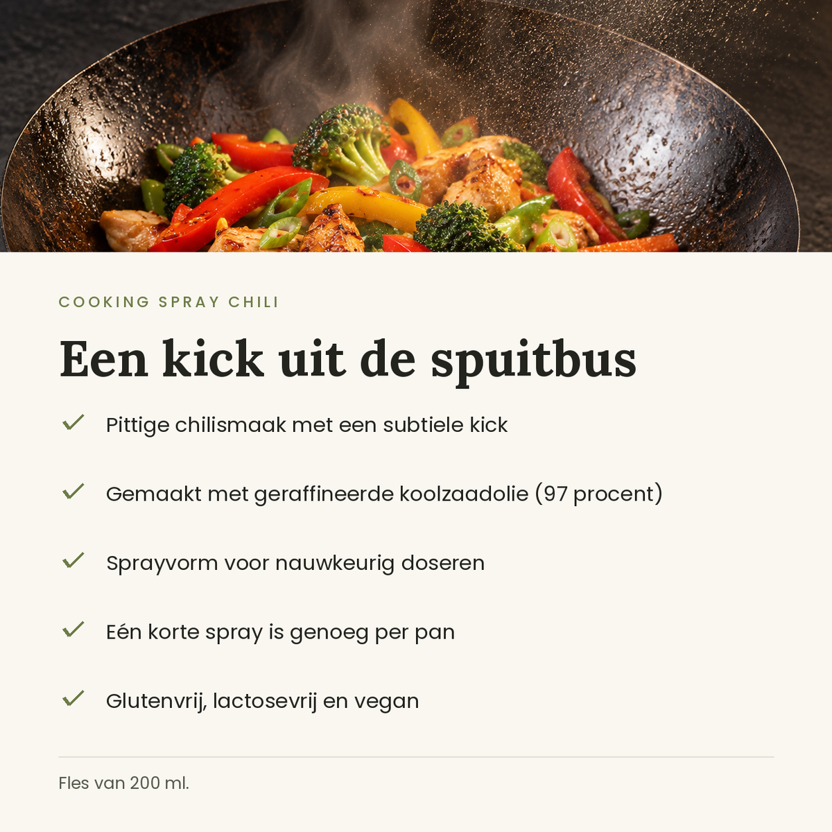 Cooking spray chili voordelen
