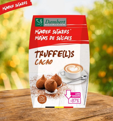 Damhert minder suikers cacao truffels 120 gram