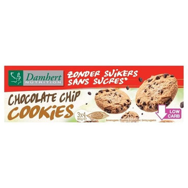 Chocolate chip cookies suikervrij, individueel verpakt