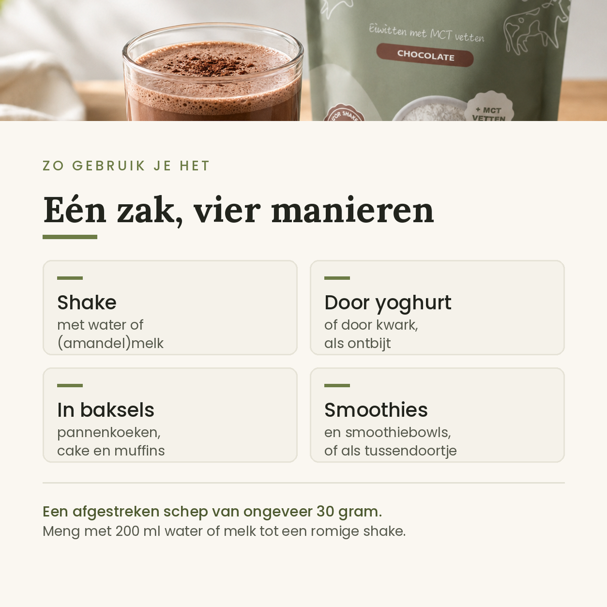Toepassingen van whey eiwitpoeder chocolade