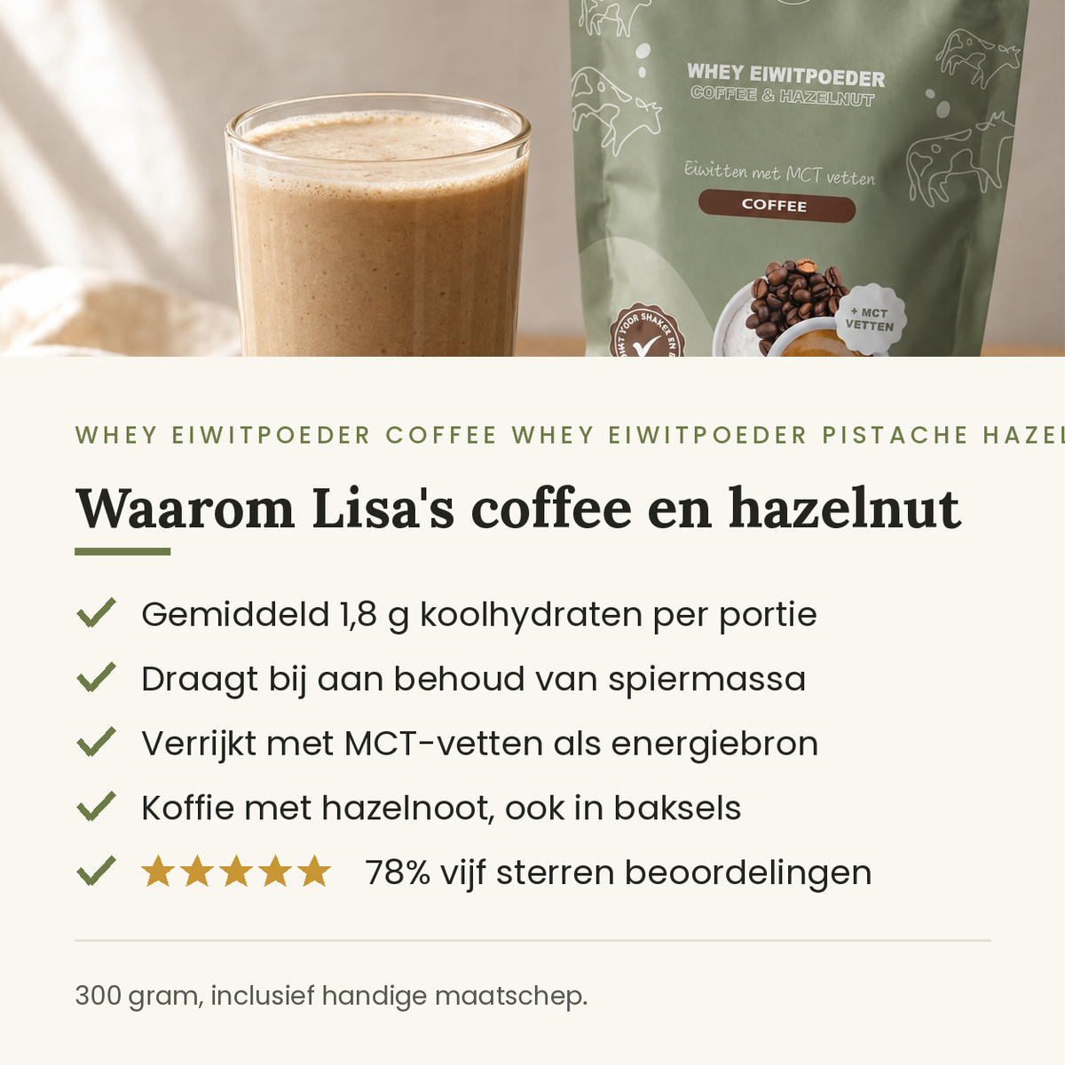 Waarom Lisa's coffee en hazelnut whey: voordelen op een rij