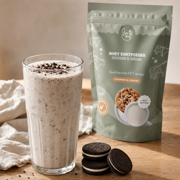 Whey eiwitpoeder cookies and cream shake