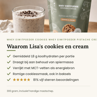 Voordelen whey eiwitpoeder cookies and cream