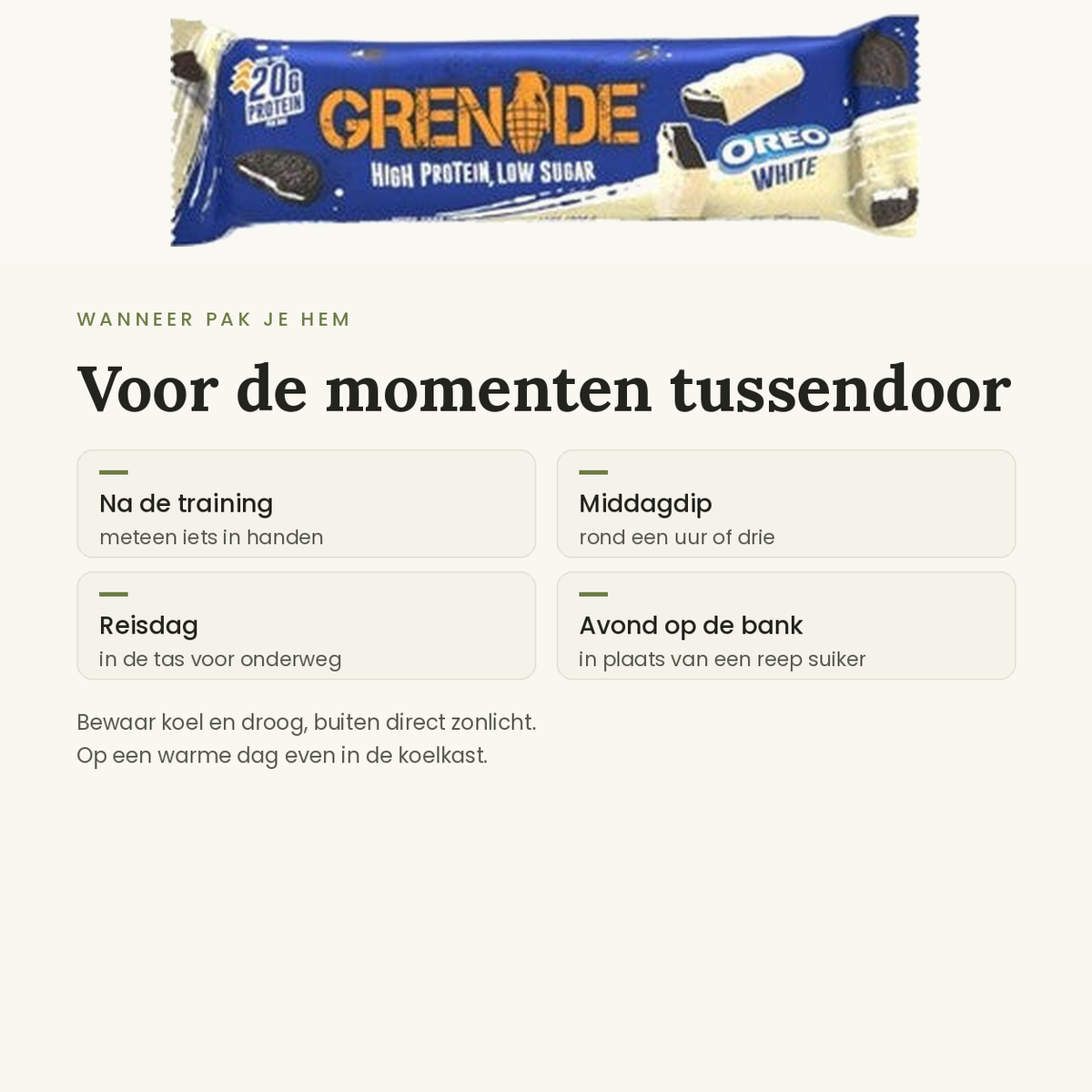 Grenade Oreo Wit wanneer