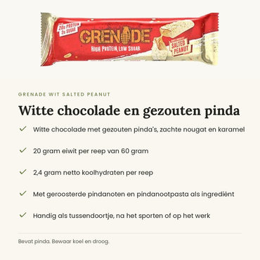 Grenade Wit Salted Peanut voordelen