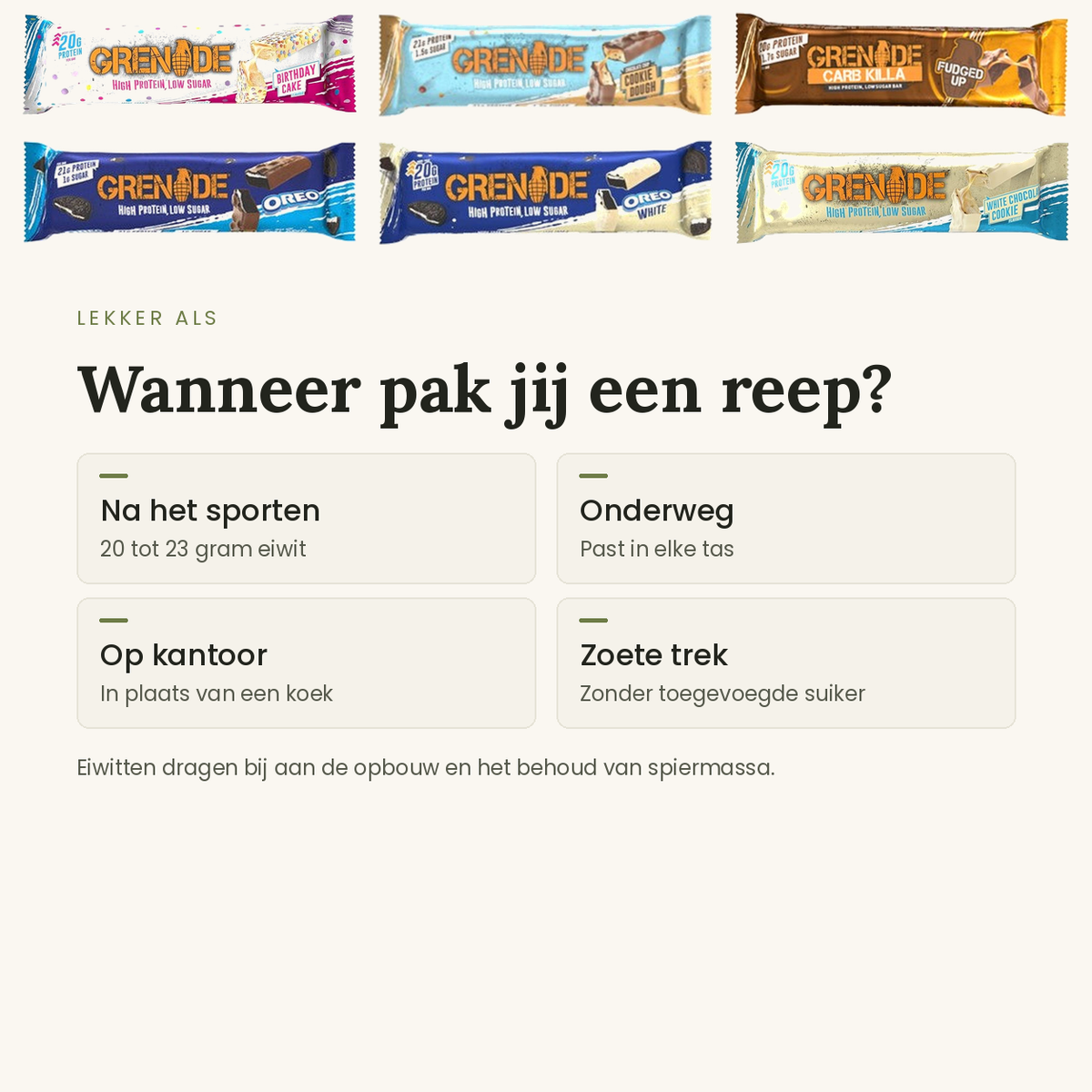 Eiwitrepen proefpakket: wanneer pak je een reep