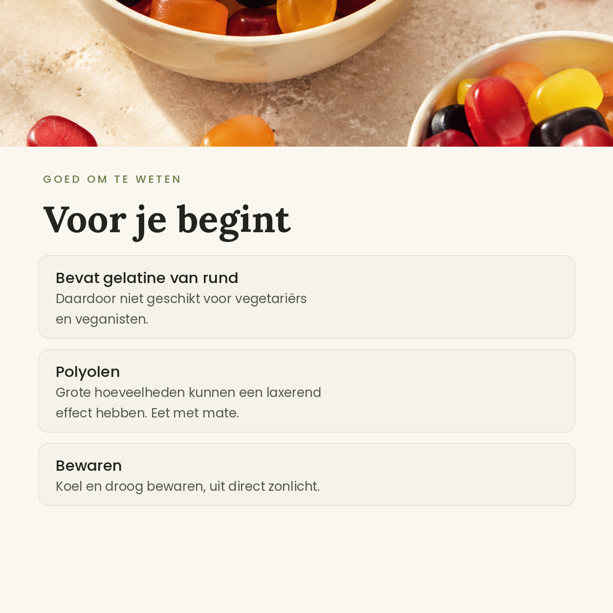 Goed om te weten: gelatine, polyolen en bewaren