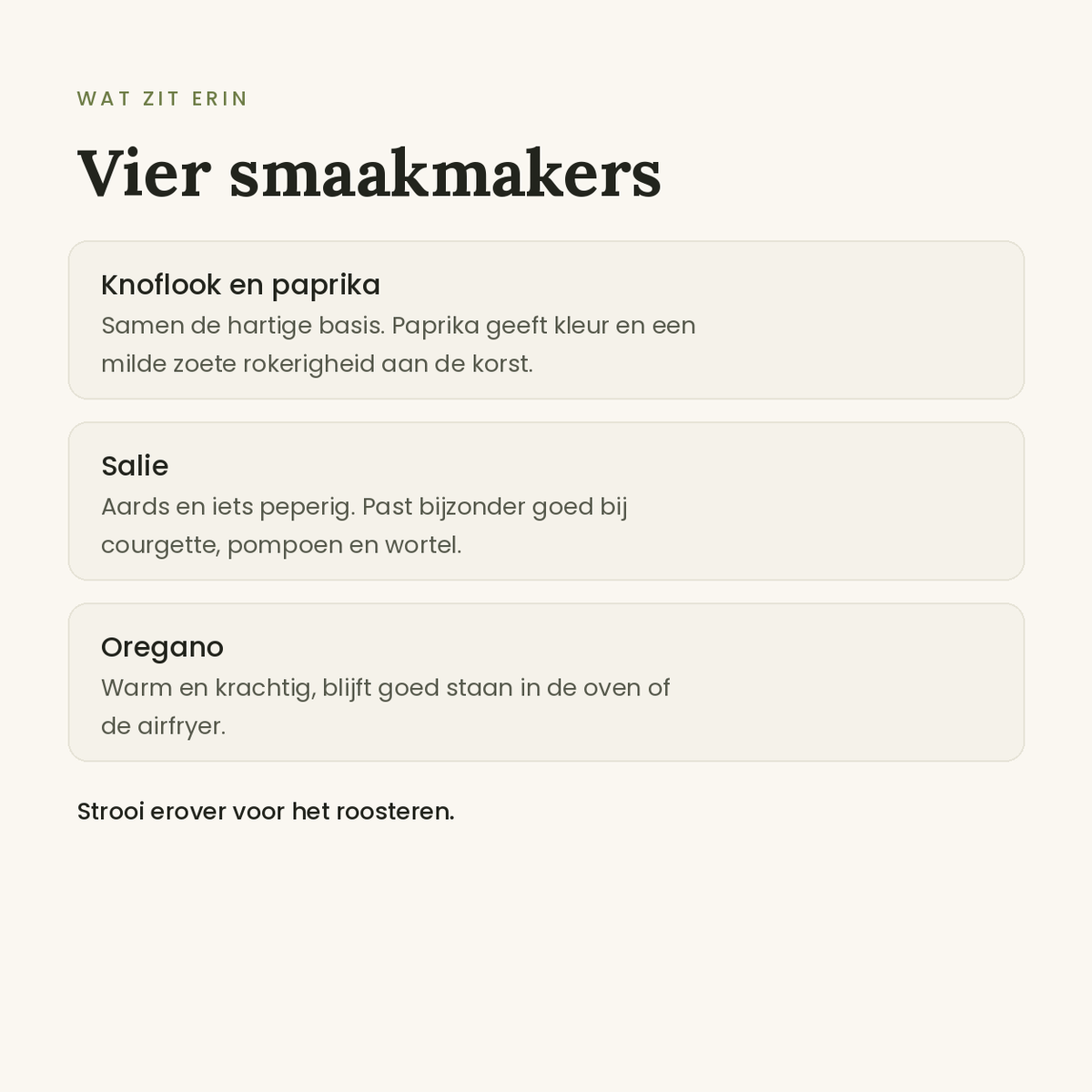 Wat zit er in de groentefriet kruidenmix