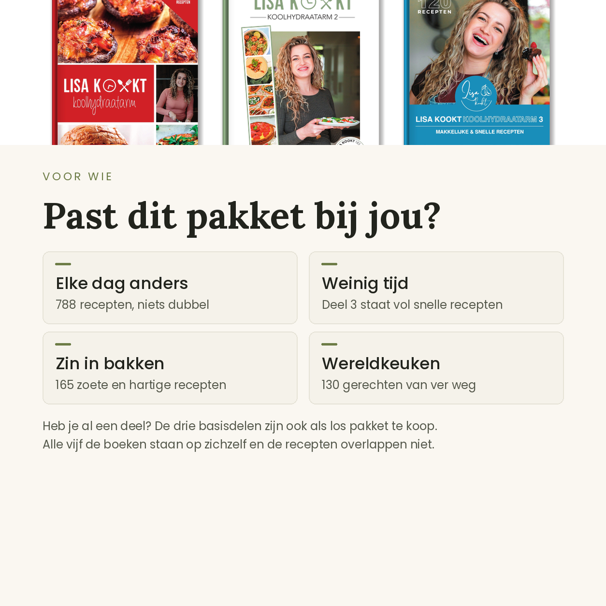 Voor wie dit pakket past: elke dag anders, weinig tijd, bakken en wereldkeuken