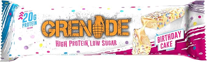 Grenade eiwitreep Birthday Cake