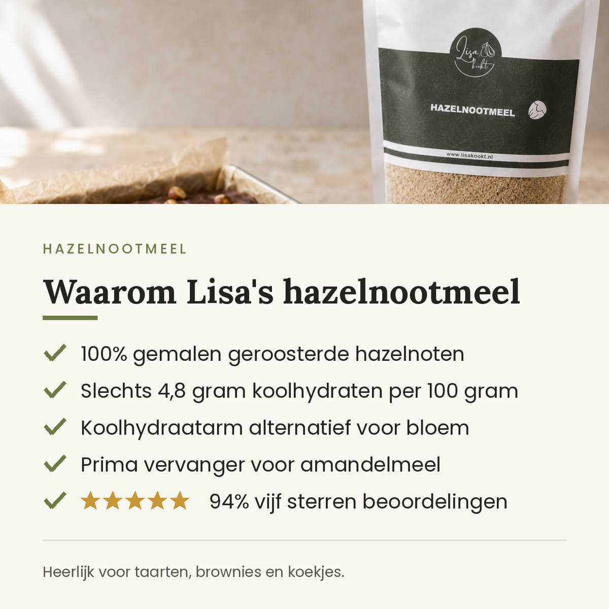 Voordelen hazelnootmeel Lisa Kookt